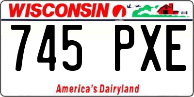 WI license plate 745PXE