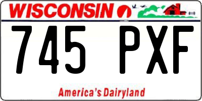 WI license plate 745PXF