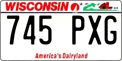 WI license plate 745PXG