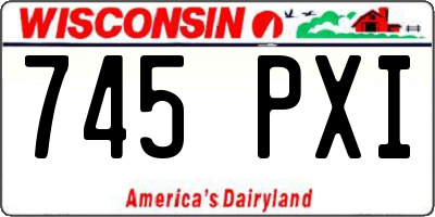 WI license plate 745PXI