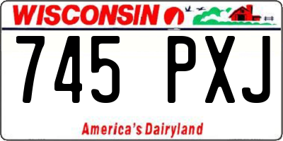 WI license plate 745PXJ