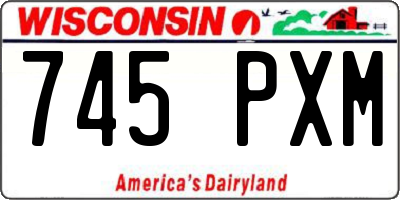 WI license plate 745PXM