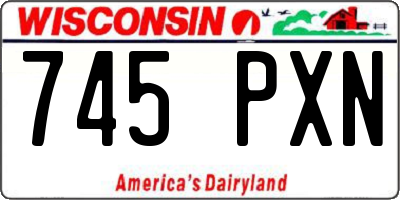 WI license plate 745PXN