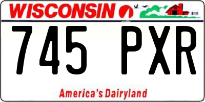 WI license plate 745PXR
