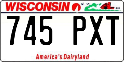 WI license plate 745PXT