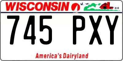 WI license plate 745PXY