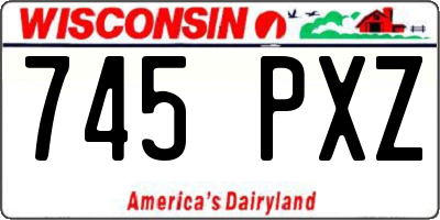 WI license plate 745PXZ
