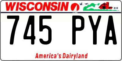 WI license plate 745PYA