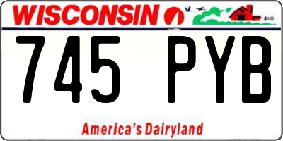WI license plate 745PYB