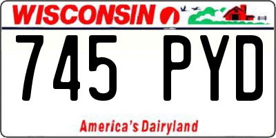 WI license plate 745PYD