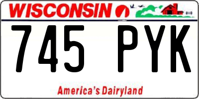 WI license plate 745PYK