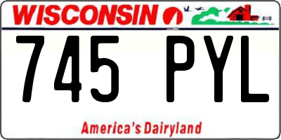 WI license plate 745PYL