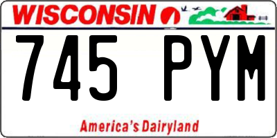 WI license plate 745PYM