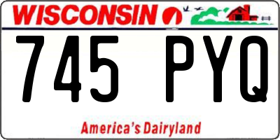 WI license plate 745PYQ