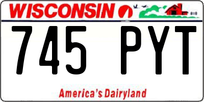 WI license plate 745PYT