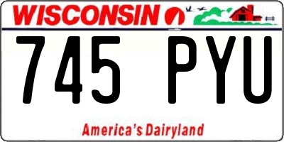 WI license plate 745PYU