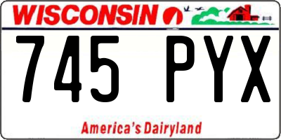WI license plate 745PYX