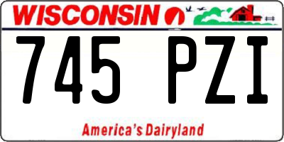 WI license plate 745PZI