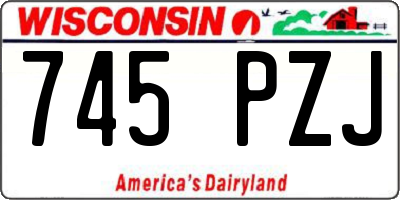 WI license plate 745PZJ