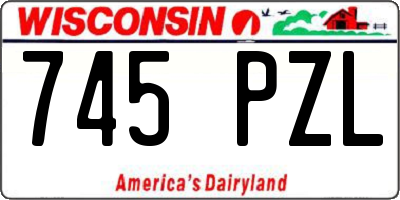 WI license plate 745PZL