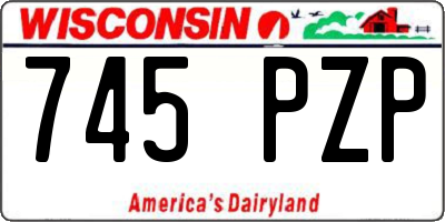 WI license plate 745PZP