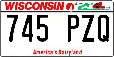 WI license plate 745PZQ