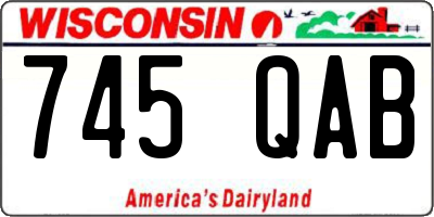 WI license plate 745QAB