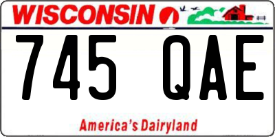 WI license plate 745QAE