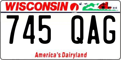 WI license plate 745QAG