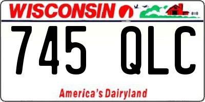 WI license plate 745QLC