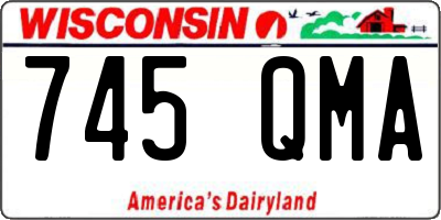 WI license plate 745QMA