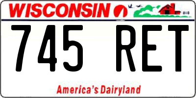 WI license plate 745RET