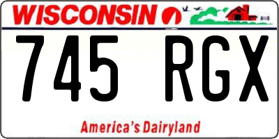 WI license plate 745RGX
