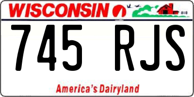 WI license plate 745RJS