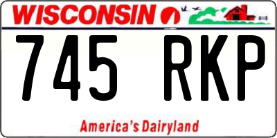 WI license plate 745RKP