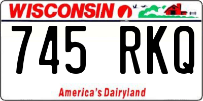 WI license plate 745RKQ