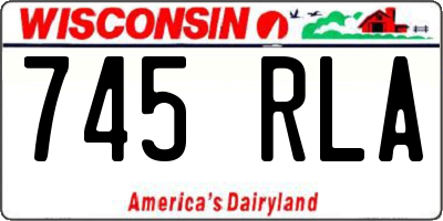 WI license plate 745RLA