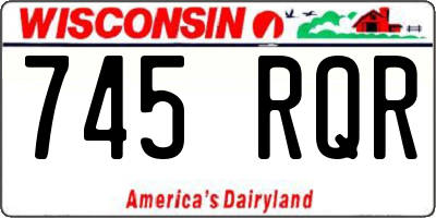 WI license plate 745RQR