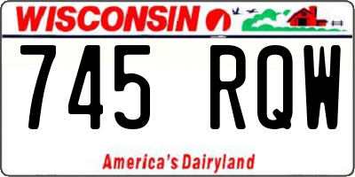 WI license plate 745RQW