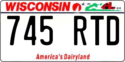 WI license plate 745RTD