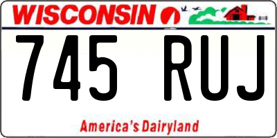 WI license plate 745RUJ