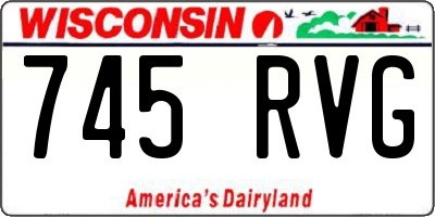 WI license plate 745RVG