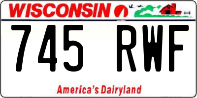 WI license plate 745RWF
