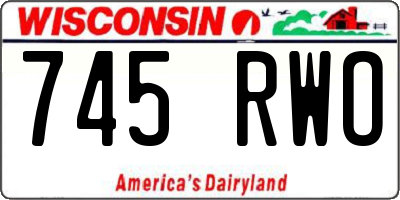 WI license plate 745RWO