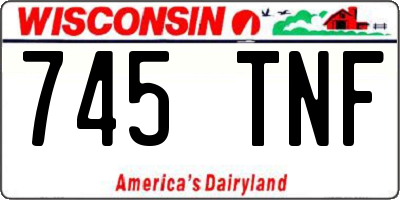 WI license plate 745TNF