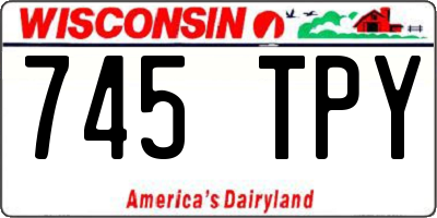 WI license plate 745TPY