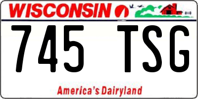 WI license plate 745TSG