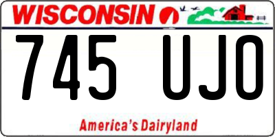 WI license plate 745UJO
