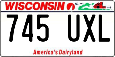WI license plate 745UXL