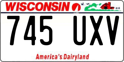 WI license plate 745UXV